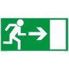 Únikový východ vpravo (Verze Plast 200 x 100 mm tl. 1.1 mm - fotoluminiscenční - Kód: 00054)