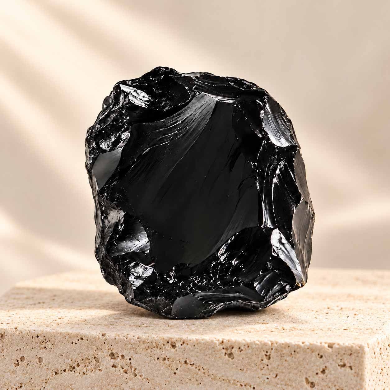Obsidián – ilustrační fotografie kamene
