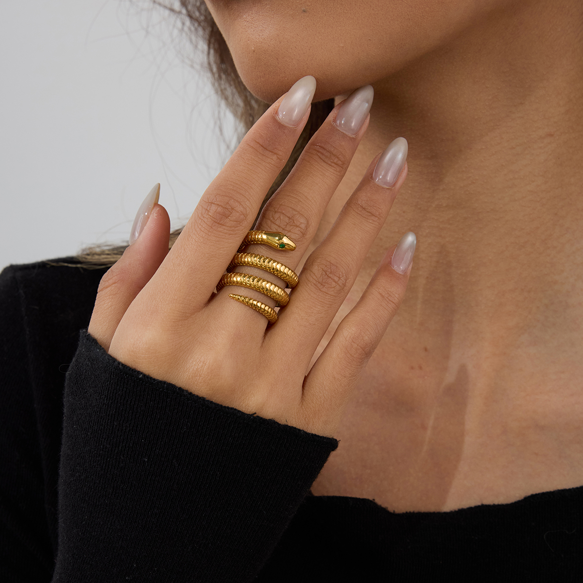 Zlatý prsten ELENYS Serpenta – 18k pozlacení Elenys Signature Gold™