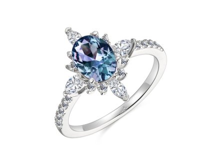 Elenys prsten Floriane – Alexandrit, 18K pozlacení