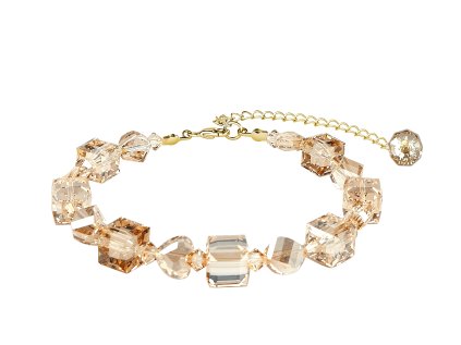 Elenys Swarovski® náramek s krystaly - pozlacený 18K žluté zlato