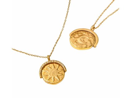 ELENYS Talisman Solune  pozlacený náhrdelník 18K žluté zlato