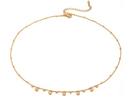 ELENYS Halo  pozlacený náhrdelník 18K žluté zlato