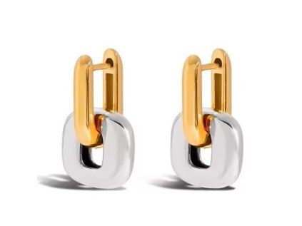 ELENYS Iconic Duo  pozlacené náušnice 18K žluté zlato
