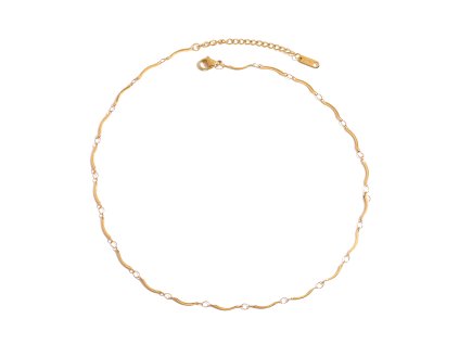 ELENYS Wave Chain  pozlacený náhrdelník 18K žluté zlato