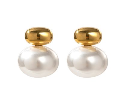 ELENYS Pure Grace – pozlacené náušnice 18K žluté zlato