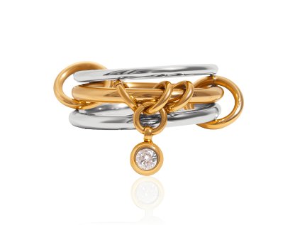 ELENYS Aria Duo  pozlacený prsten 18K žluté zlato