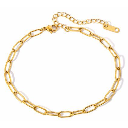 ELENYS Classic Chain 4 mm  pozlacený náramek 18K žluté zlato