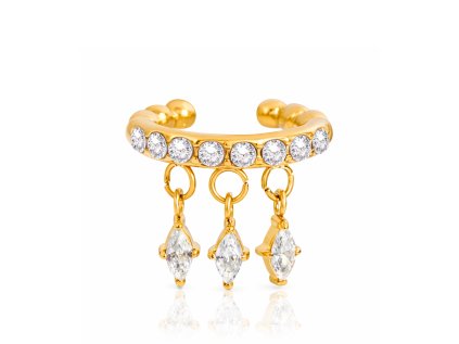 ELENYS Lumia  pozlacená náušnice 18K žluté zlato