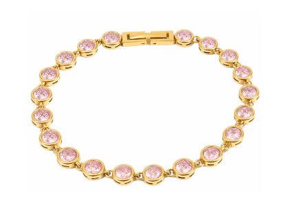 ELENYS Valena Pink Aura  pozlacený náramek 18K žluté zlato