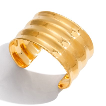 ELENYS Monolith Textured  pozlacený náramek 18K žluté zlato