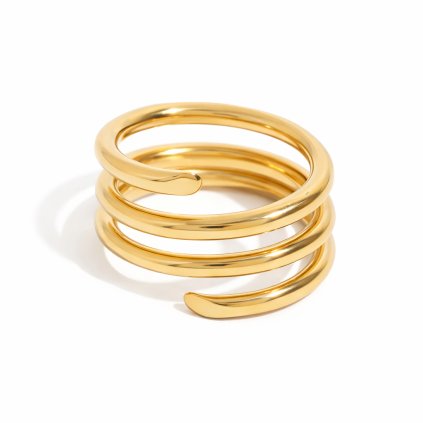 ELENYS Layers Max  pozlacený prsten 18K žluté zlato