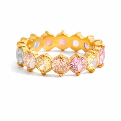 ELENYS Radiant Blush  pozlacený prsten 18K žluté zlato