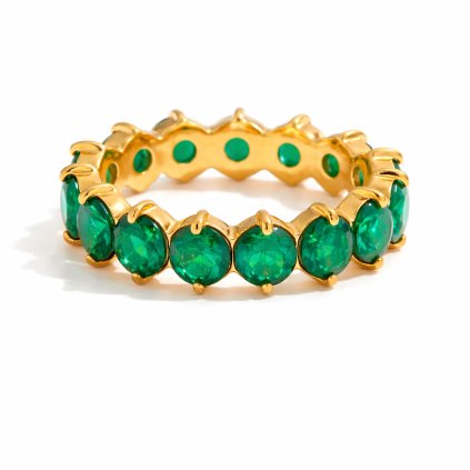ELENYS Radiant Emerald  pozlacený prsten 18K žluté zlato