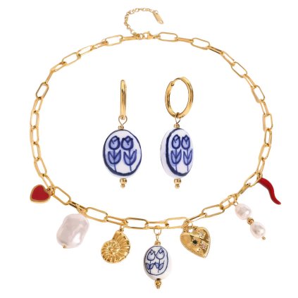 ELENYS Bella Vita set  pozlacený set 18K žluté zlato