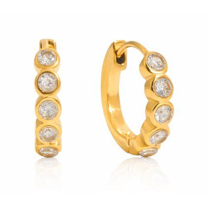 ELENYS Lumi  pozlacené náušnice 18K žluté zlato