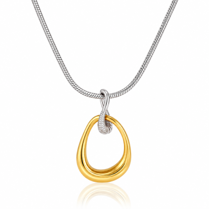 ELENYS Golden Orbit  pozlacený náhrdelník 18K žluté zlato