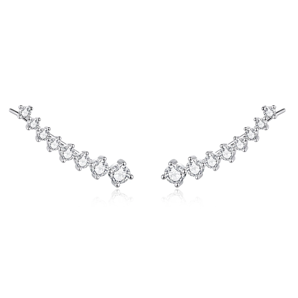 Elenys stříbrné náušnice přes ucho Třpytivé kameny