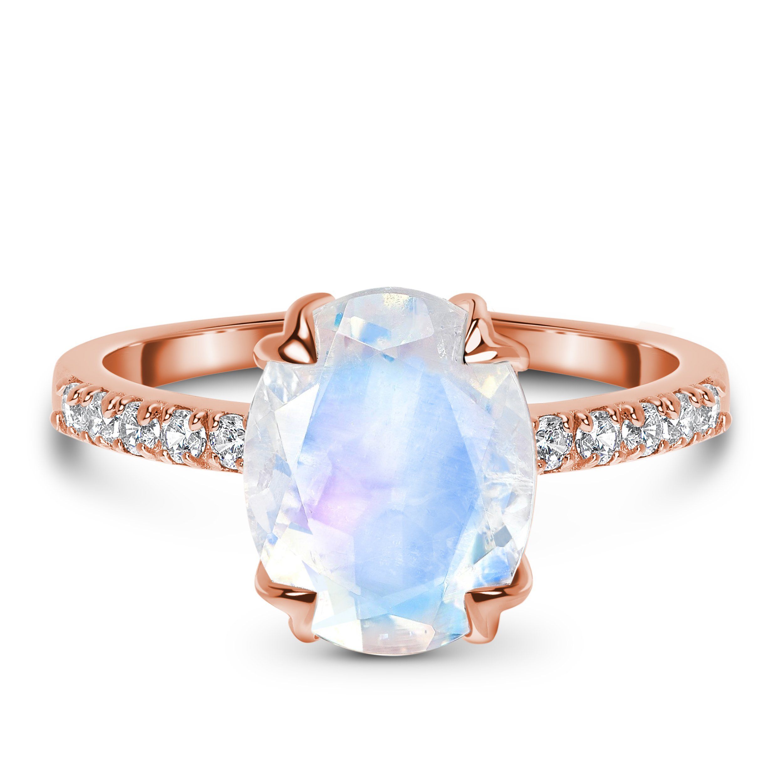 Emporial prsten 14k zlato Vermeil GU-DR10789R-ROSEGOLD-MOONSTONE-TOPAZ Velikost: 10 (EU: 61-63)