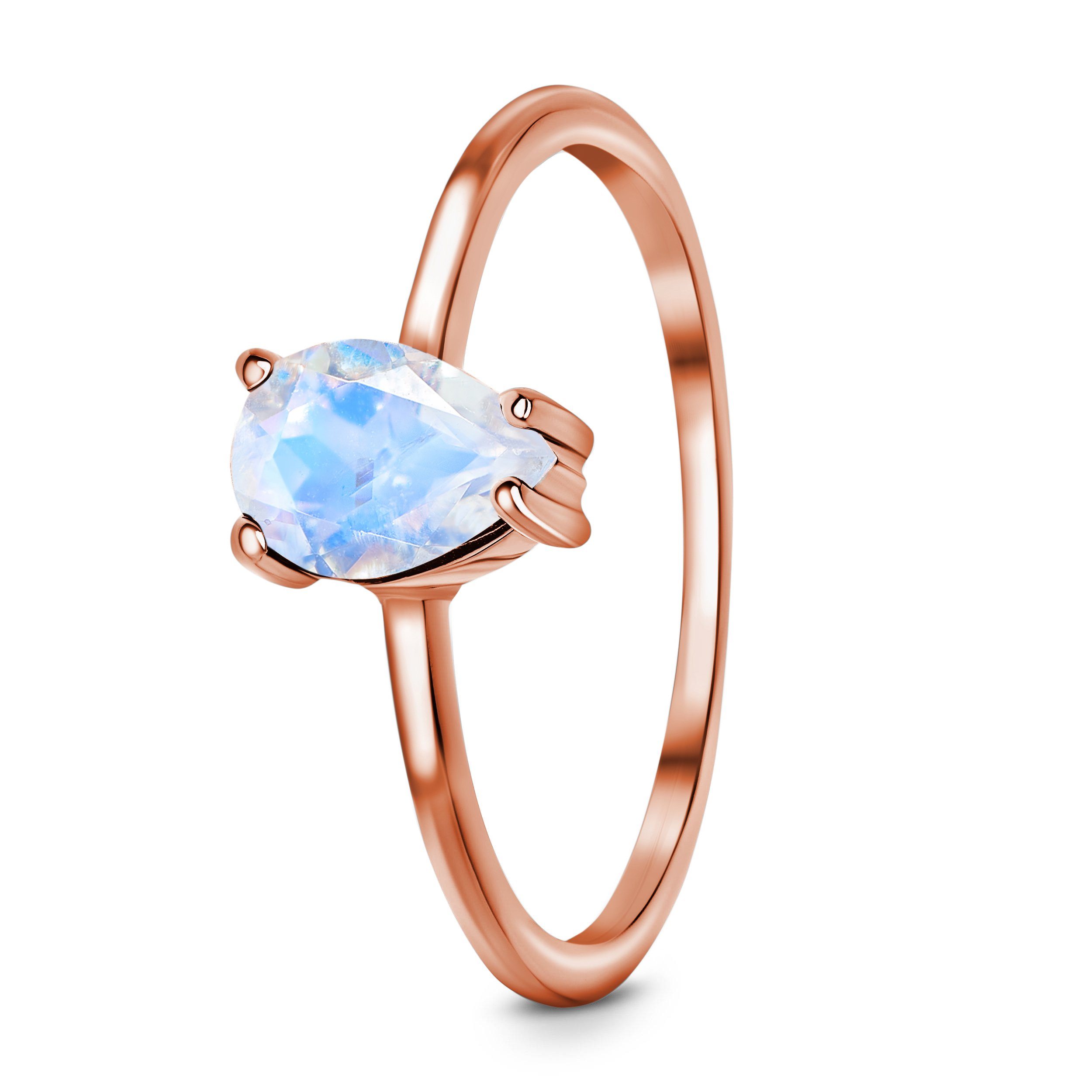 Royal Fashion prsten 14k zlato Vermeil GU-DR8705R-ROSEGOLD-MOONSTONE Velikost: 6 (EU: 51-53)