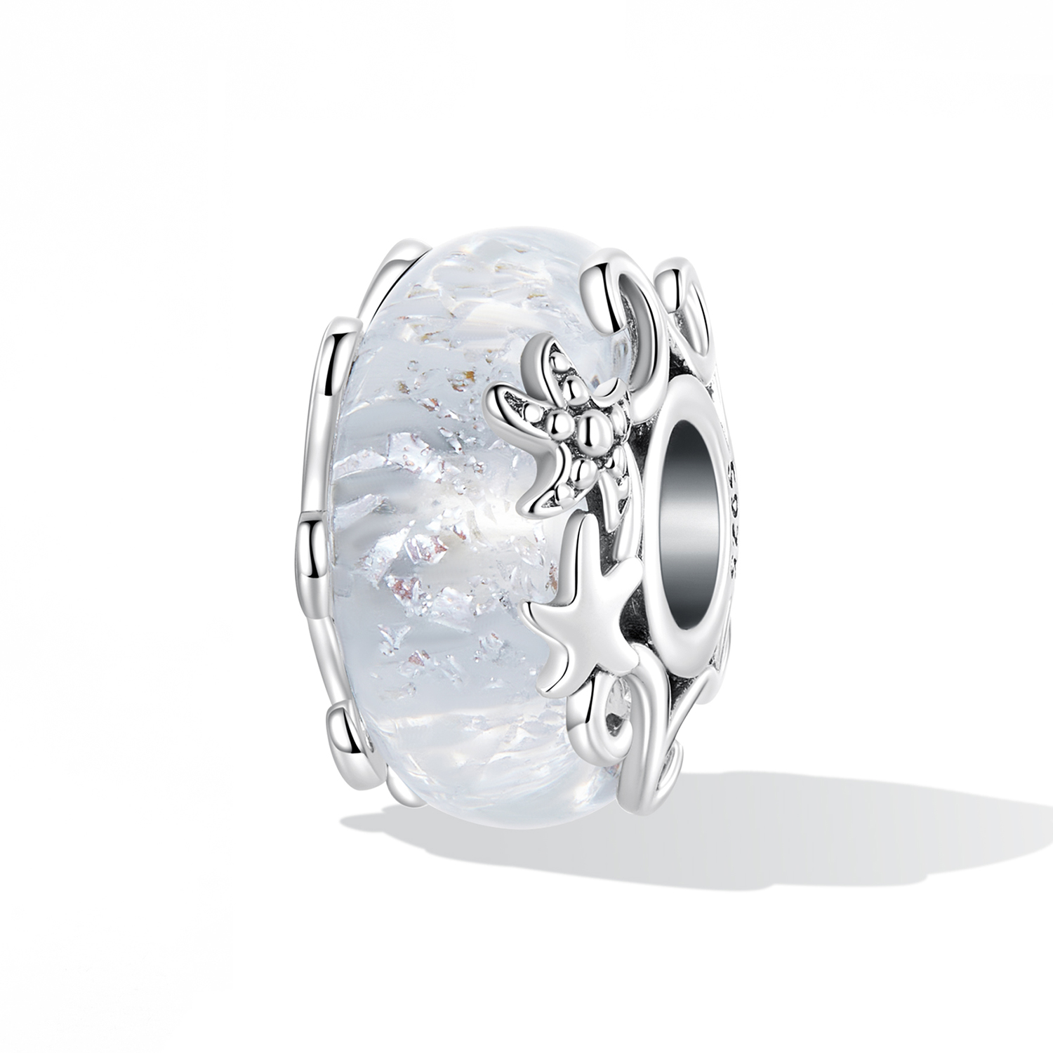 Elenys stříbrný přívěsek Murano průzračné jiskřivé moře