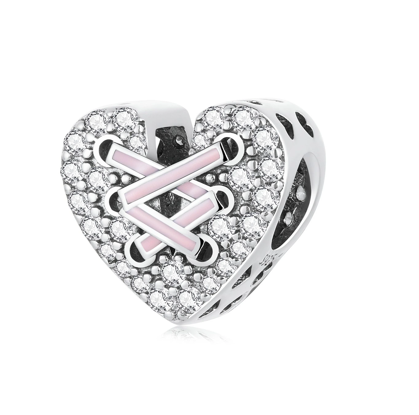 Elenys stříbrný přívěsek Stuhové srdce