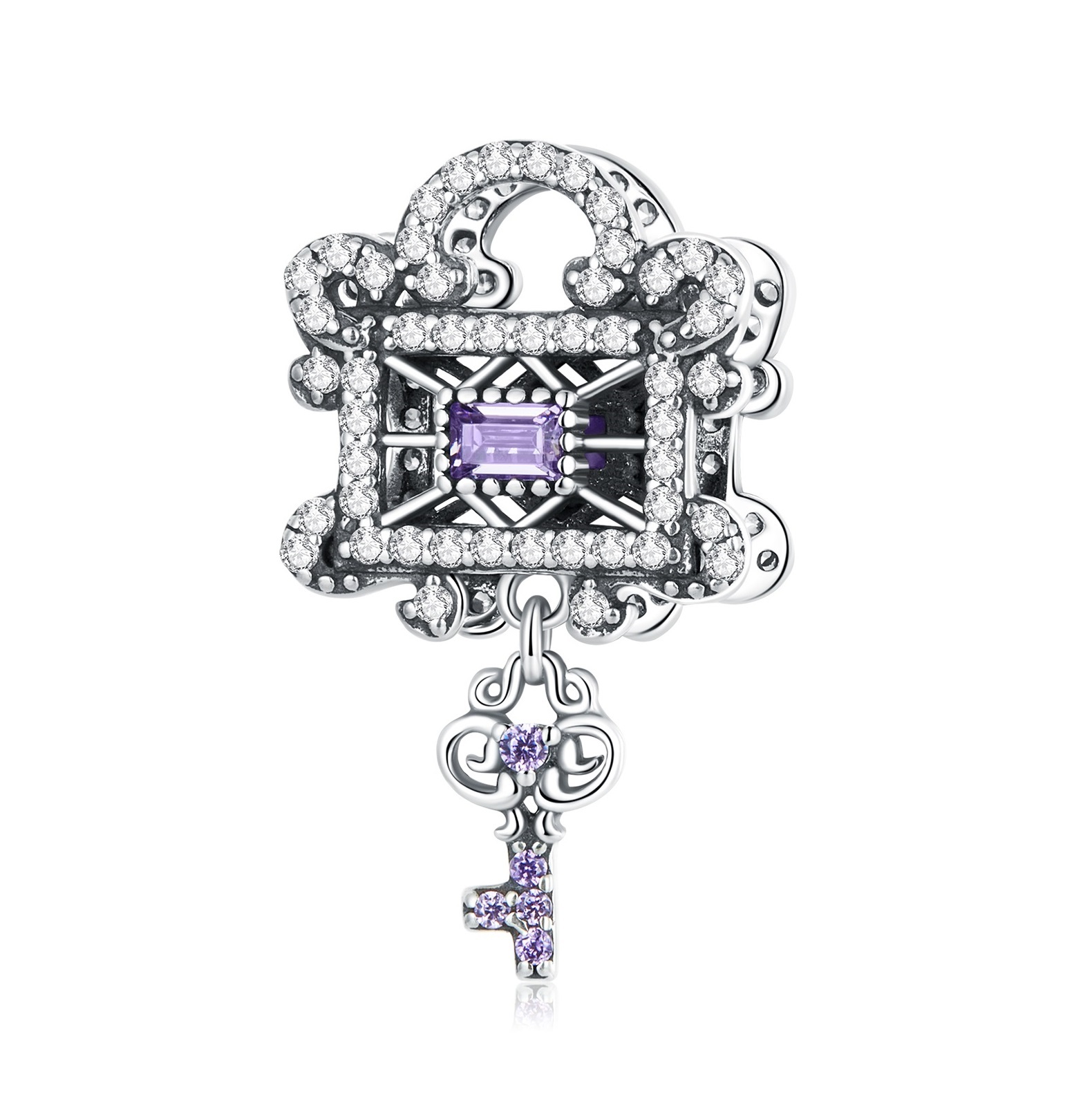 Elenys stříbrný přívěsek Zámek a klíč