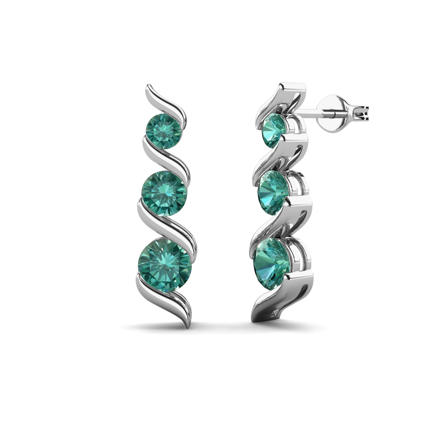 Royal Fashion stříbrné pozlacené náušnice ME077-GN