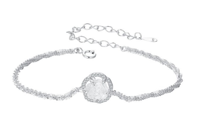 Elenys stříbrný náramek Růže