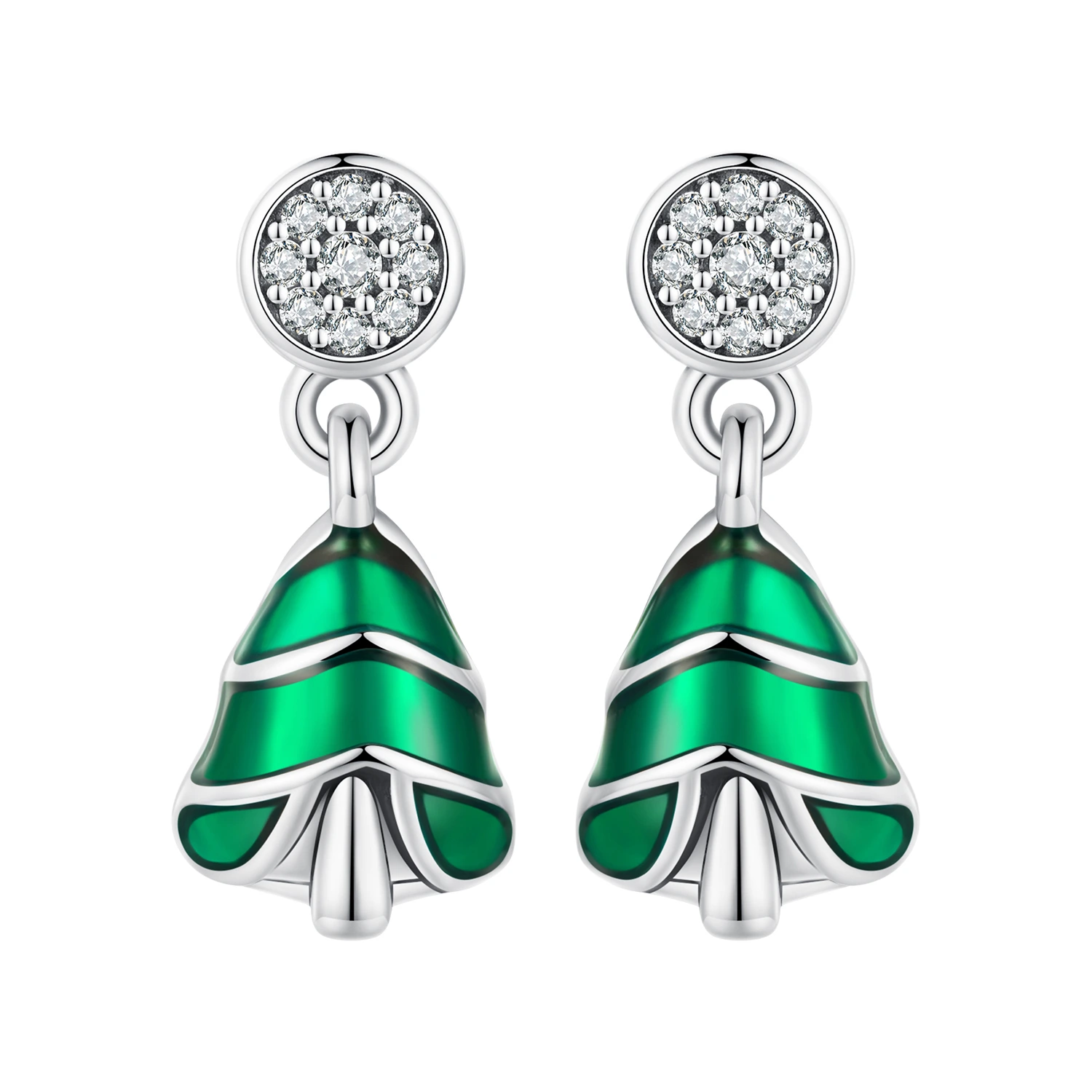 Elenys stříbrné visací náušnice Stromeček