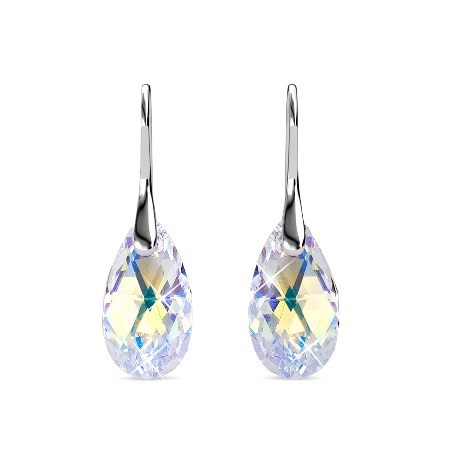 Royal Fashion stříbrné pozlacené náušnice Swarovski DES0305-AB-WG
