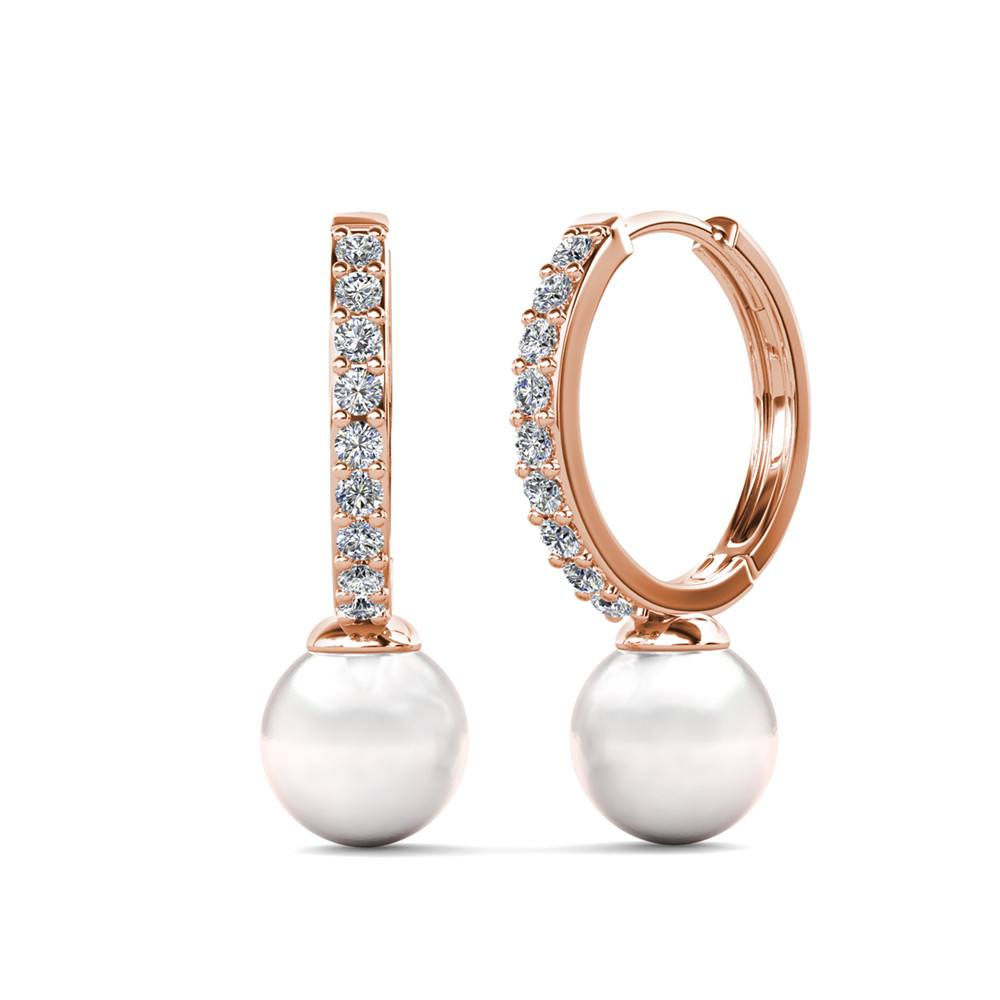 Royal Fashion stříbrné pozlacené náušnice Swarovski DES0722-RG