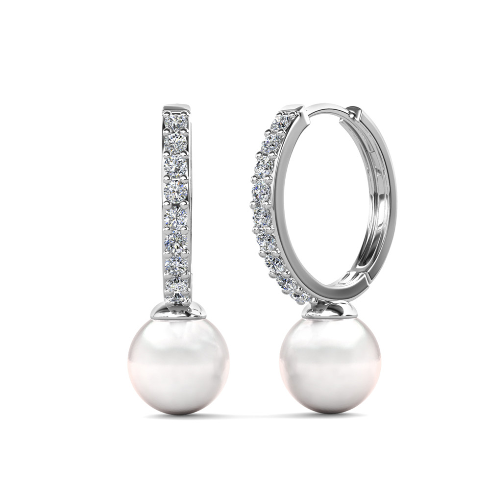 Royal Fashion stříbrné pozlacené náušnice Swarovski DES0722-WG