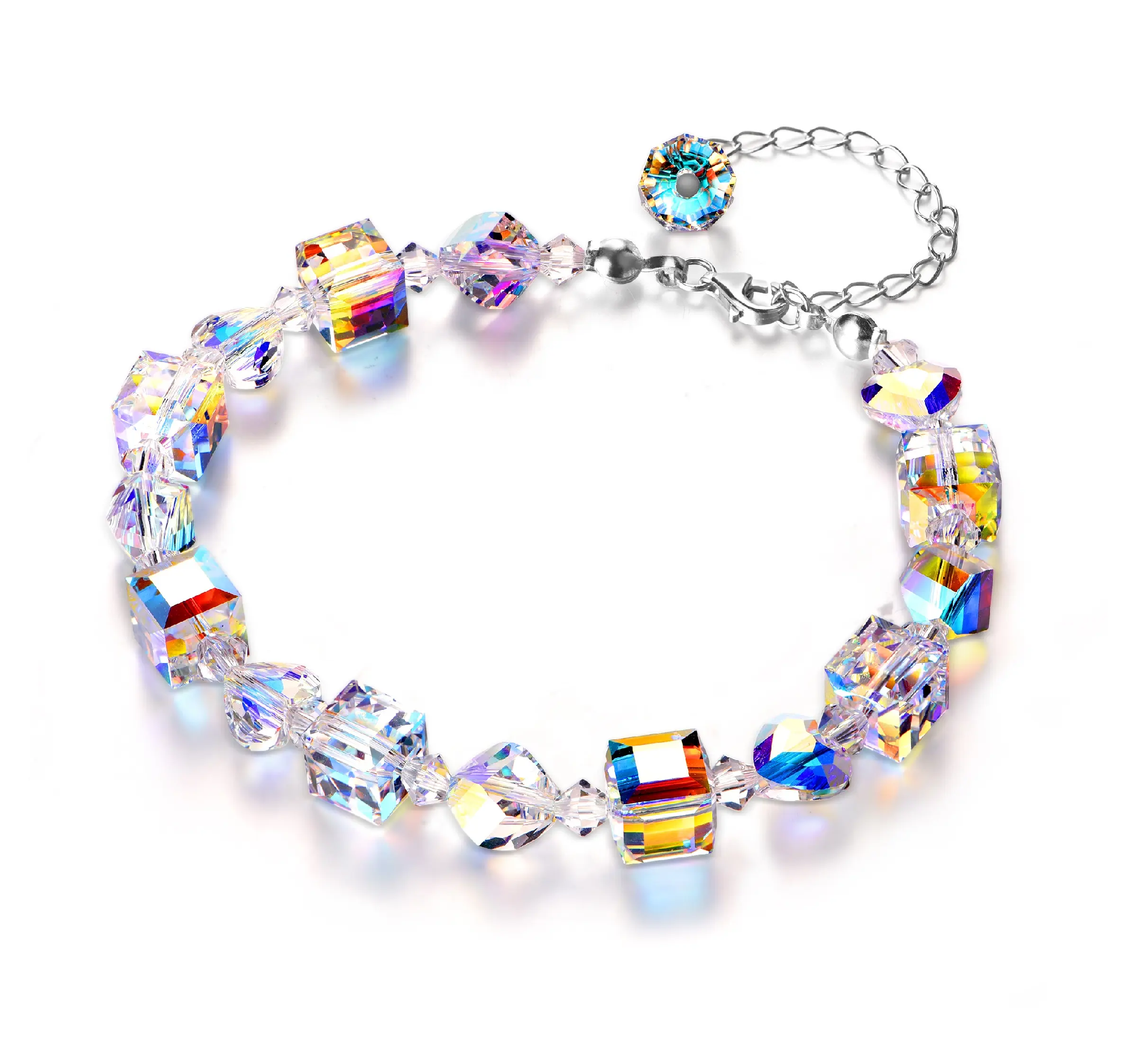 Royal Fashion pozlacený náramek Swarovski DBS0121-WG