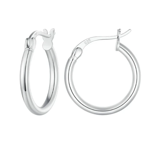 Elenys stříbrné kruhové náušnice-M