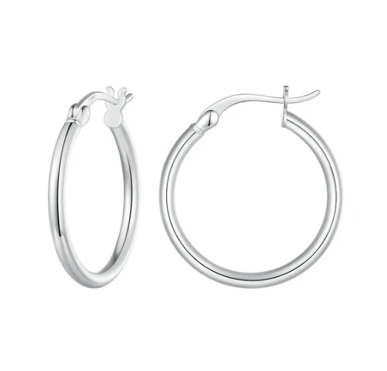 Elenys stříbrné kruhové náušnice-L