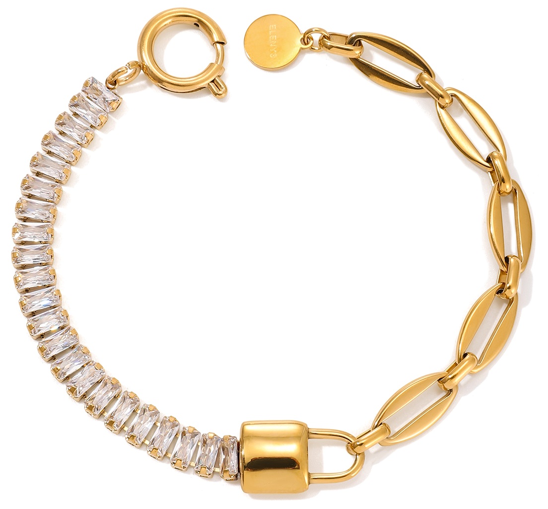 ELENYS Bianca – pozlacený náramek 18K žluté zlato Délka náramku: 18 cm