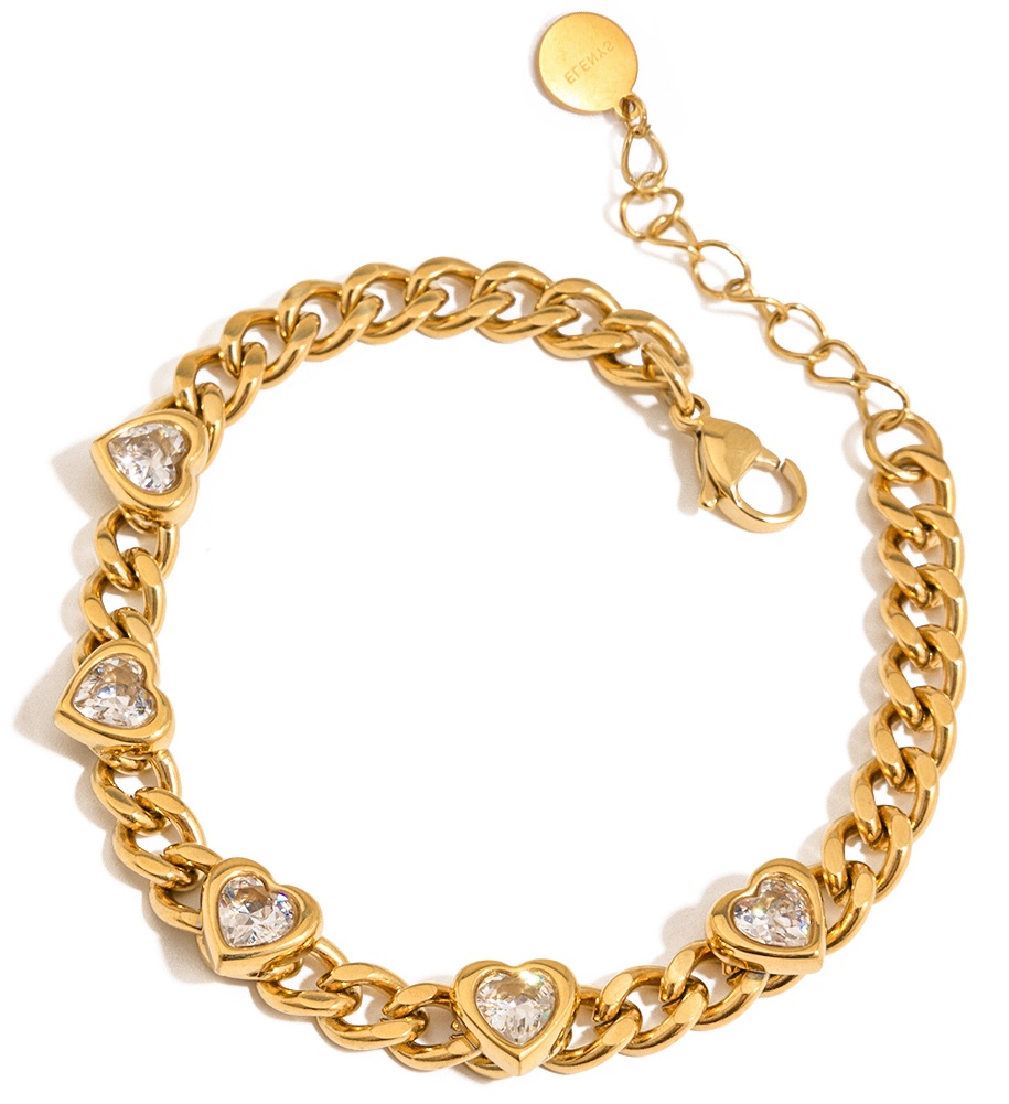 ELENYS Passion – pozlacený náramek 18K žluté zlato Délka náramku: 18+3 cm / max. 21 cm