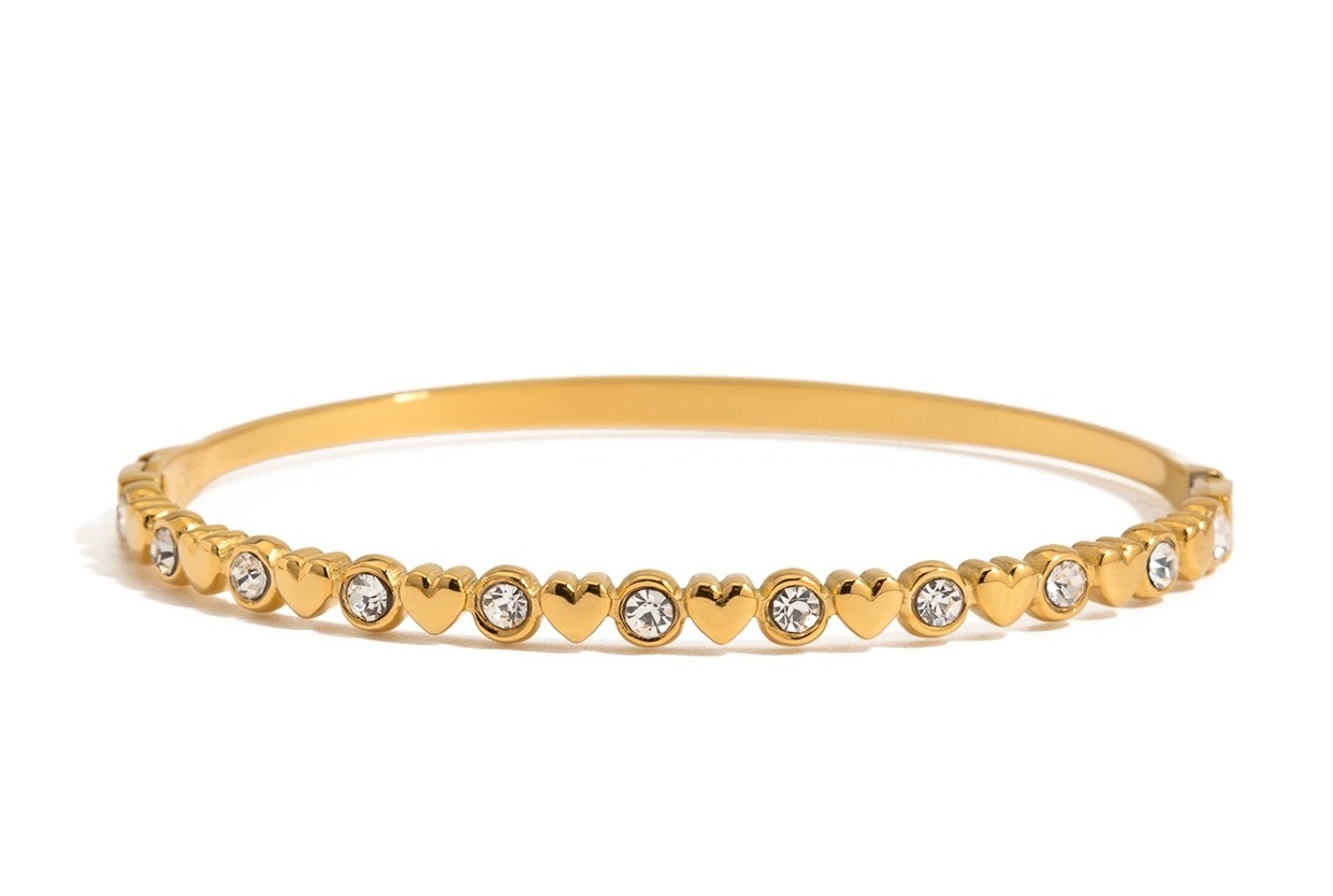 ELENYS Amelie – pozlacený náramek 18K žluté zlato Délka náramku: 19,5 cm / průměr 6,1 cm