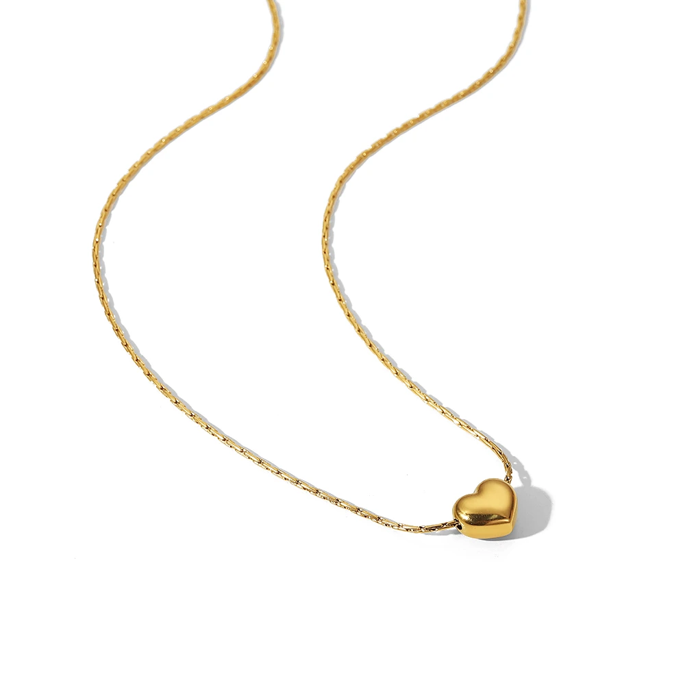 ELENYS Pure Heart – pozlacený náhrdelník 18K žluté zlato Délka náhrdelníku: 40+5 cm / max. 45 cm