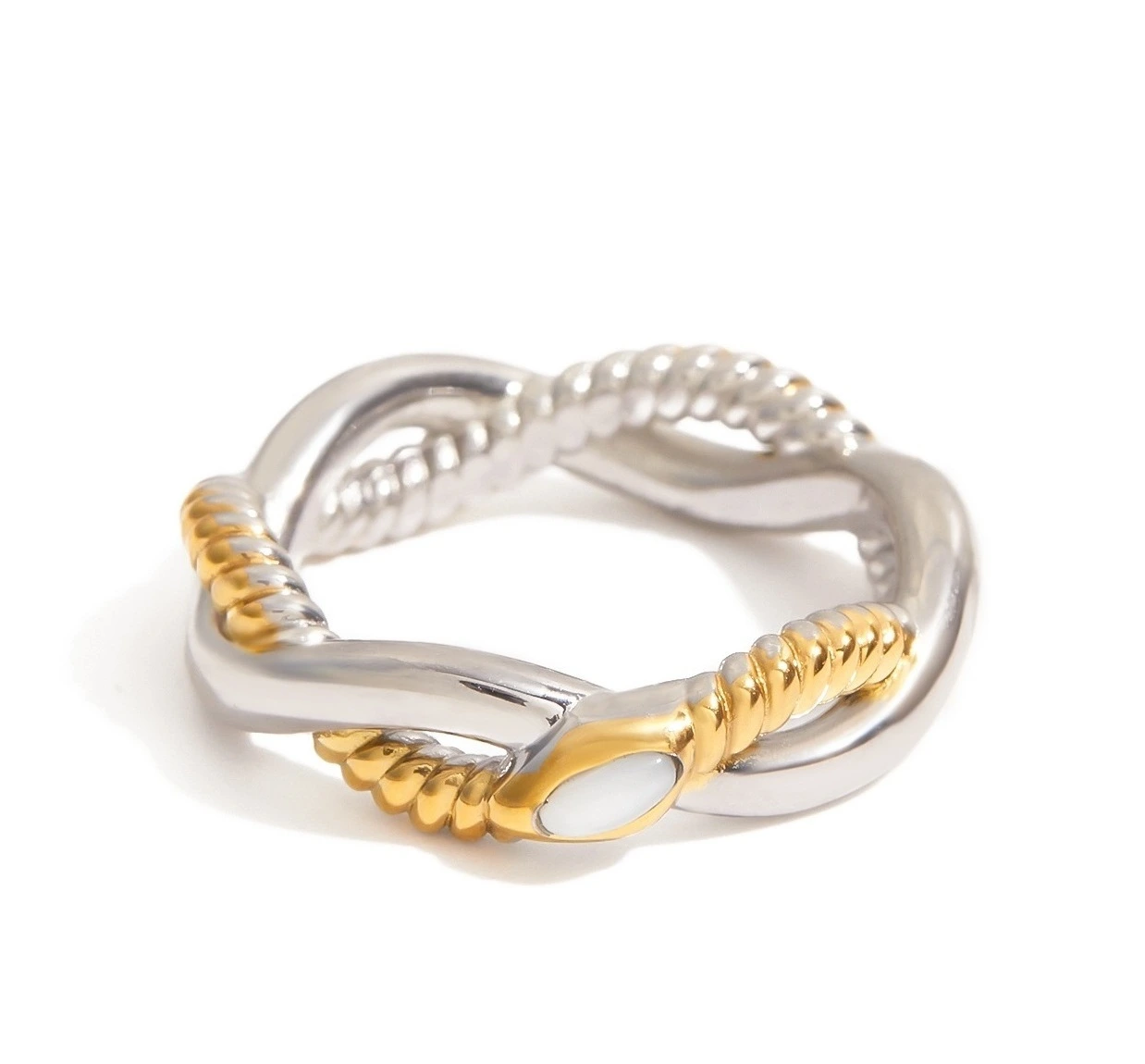 ELENYS Balance – pozlacený prsten 18K žluté zlato Velikost: 8 (EU: 57-58)