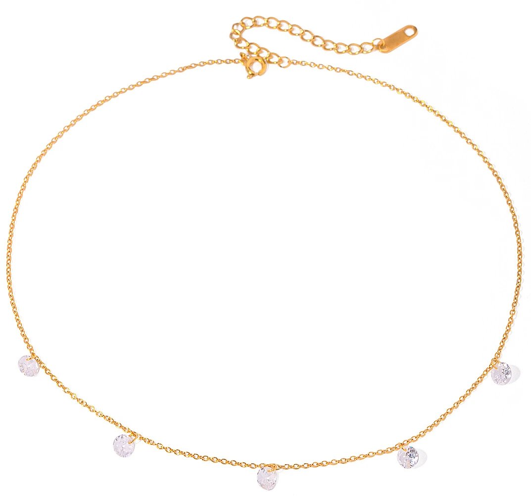 ELENYS Sparkle – pozlacený náhrdelník 18K žluté zlato Délka náhrdelníku: 35+5 cm / max. 40 cm