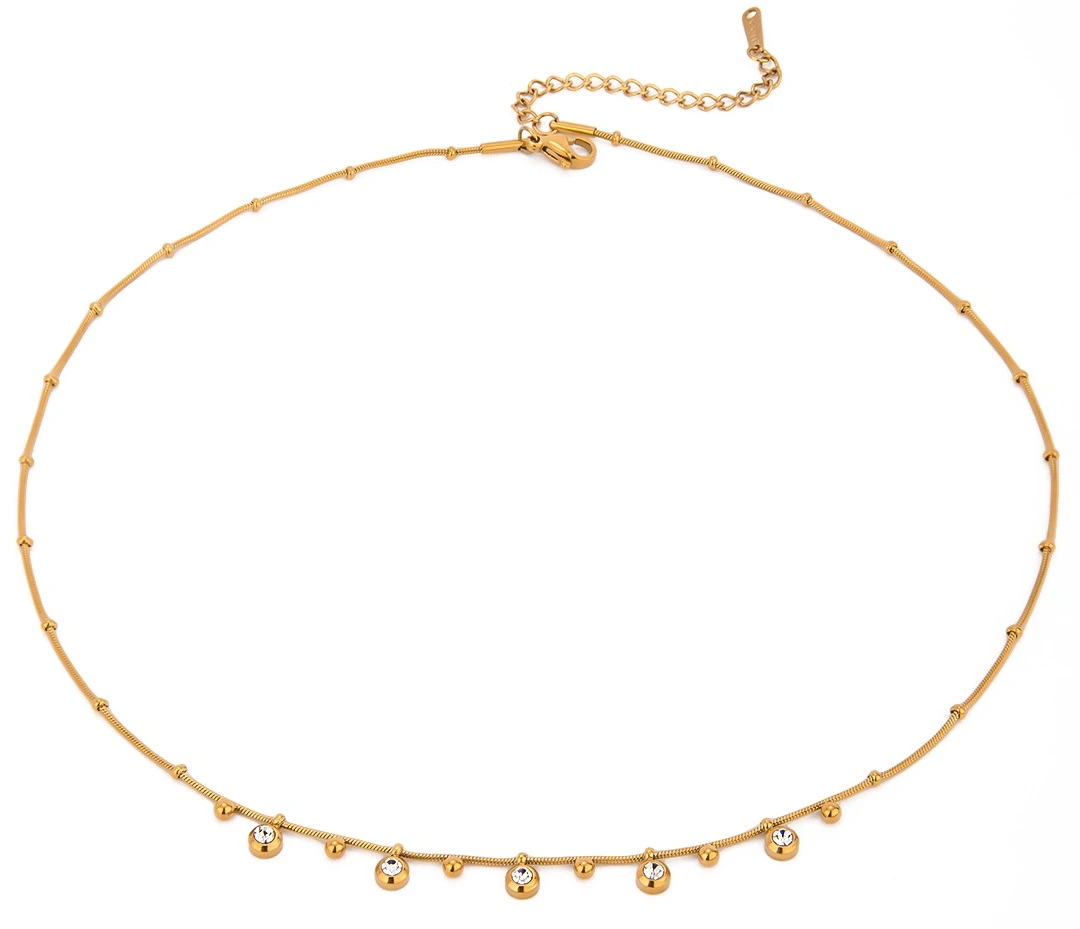 ELENYS Halo – pozlacený náhrdelník 18K žluté zlato Délka náhrdelníku: 42+5 cm / max. 47