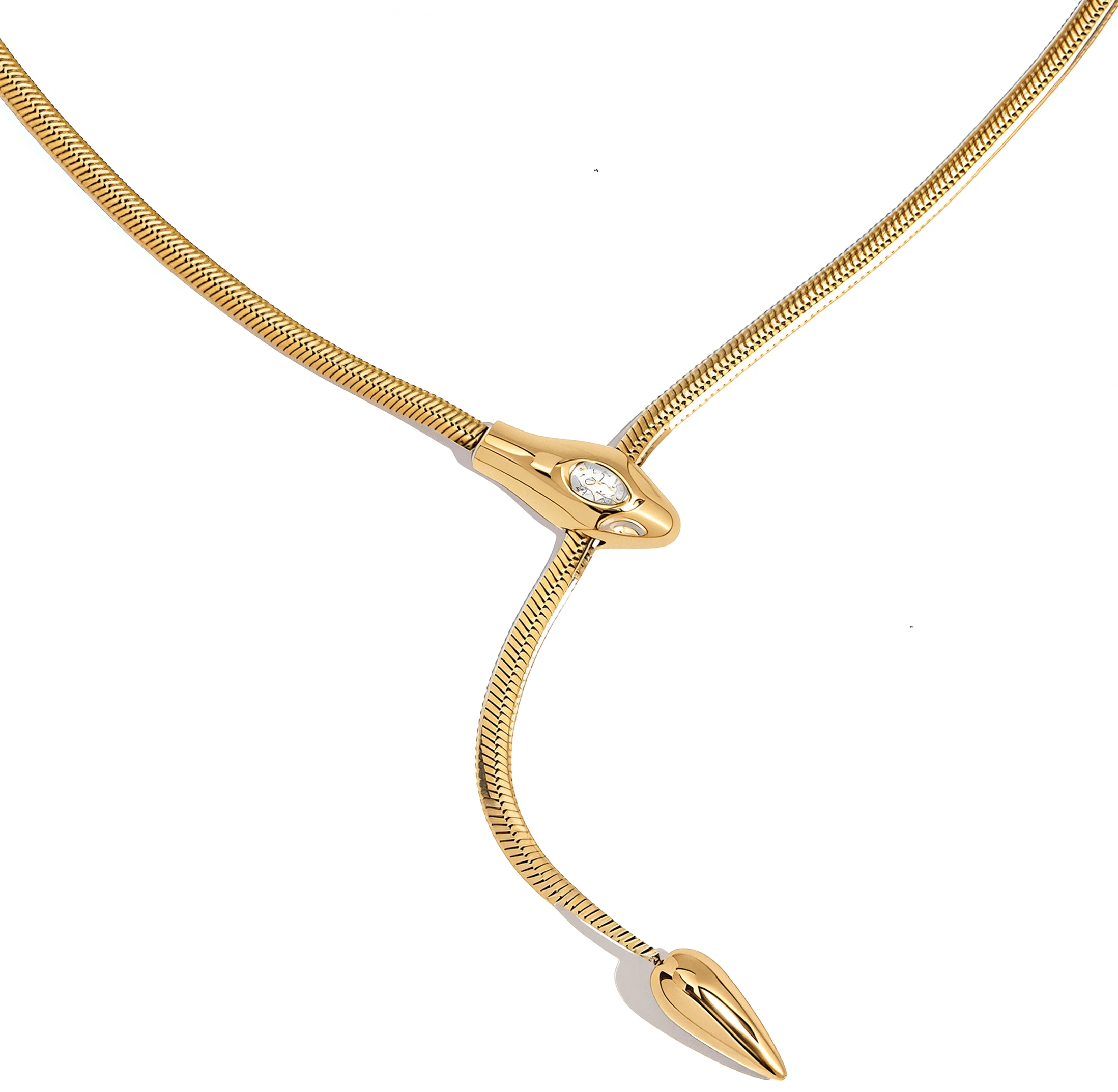 ELENYS Arrow – pozlacený náhrdelník 18K žluté zlato Délka náhrdelníku: 40+5 cm / max. 45 cm