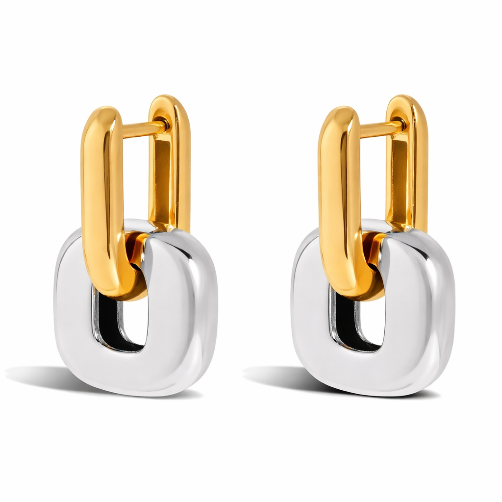 ELENYS Iconic Duo – pozlacené náušnice 18K žluté zlato