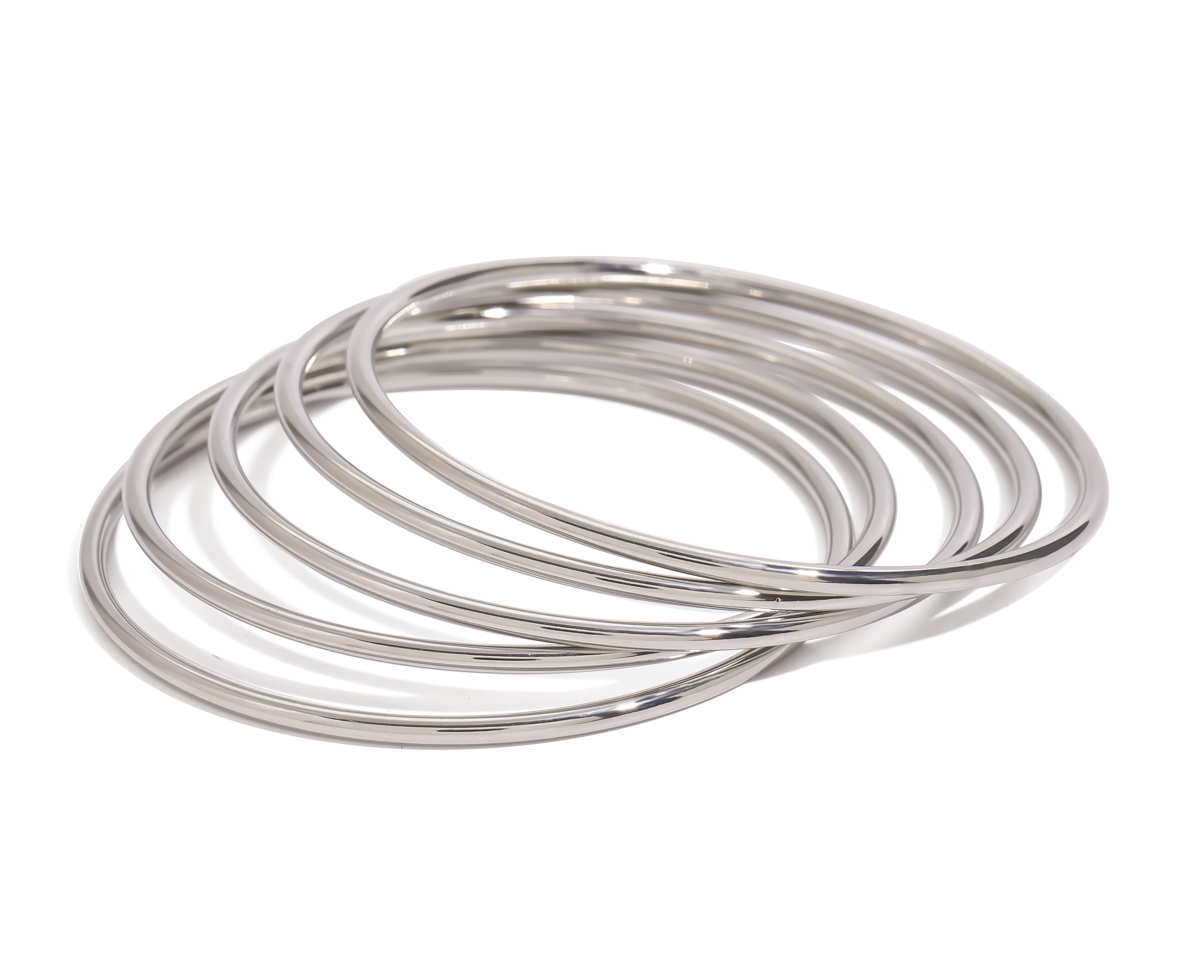 ELENYS Bangle Steel set – sada náramků z prémiové oceli Délka náramku: Průměr 6 cm / obvod cca 18,8 cm