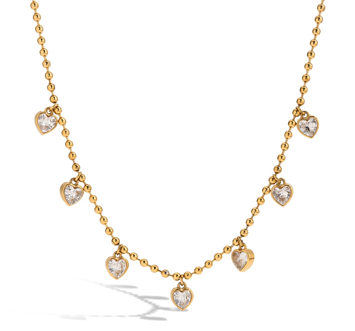 ELENYS Heartline – pozlacený náhrdelník 18K žluté zlato Délka náhrdelníku: 41+5 cm / max. 46 cm