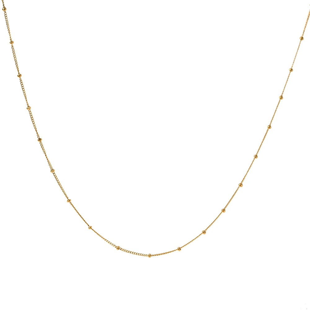 ELENYS Beads Chain – pozlacený náhrdelník 18K žluté zlato Délka: 42+5,5 cm / max. 47,5 cm