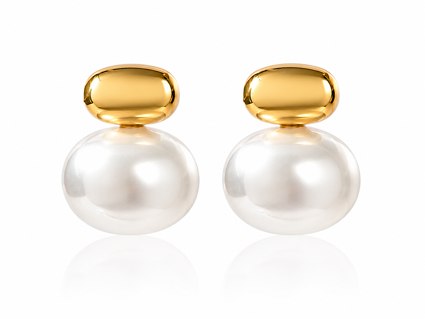 ELENYS Pure Grace – pozlacené náušnice 18K žluté zlato