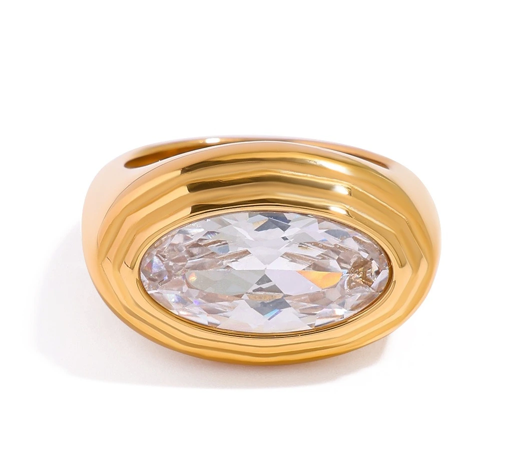 ELENYS Imperial – pozlacený prsten 18K žluté zlato Velikost: 8 (EU: 57-58)